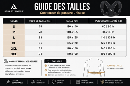 Correcteur de Posture Unisexe | Soutien du Dos, Alignement des Épaules et Confort